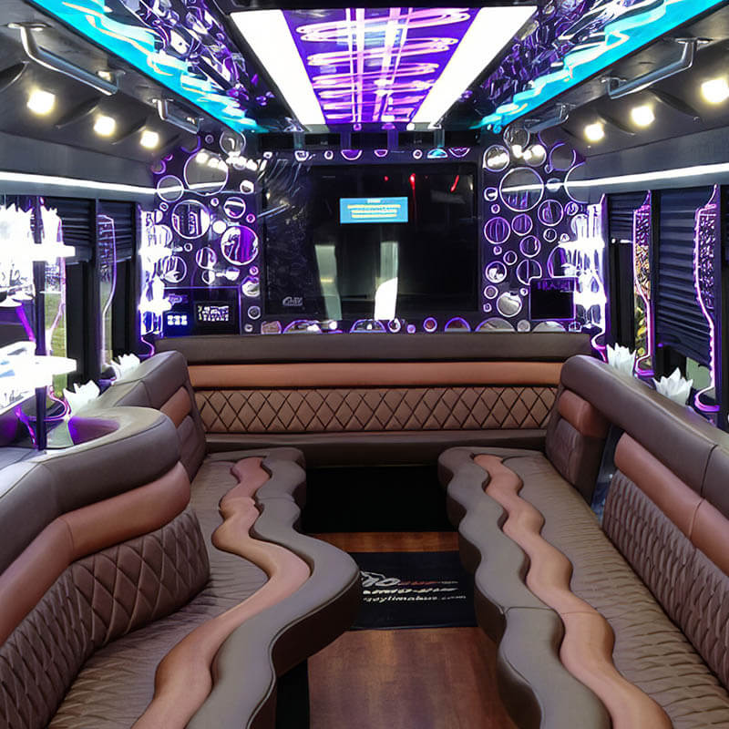 Party bus service for sporting events