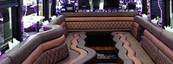 40 passenger party bus interior